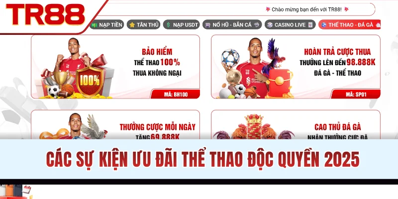 Các sự kiện ưu đãi thể thao độc quyền 2025